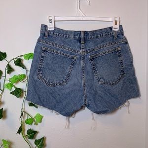 90s style denim shorts